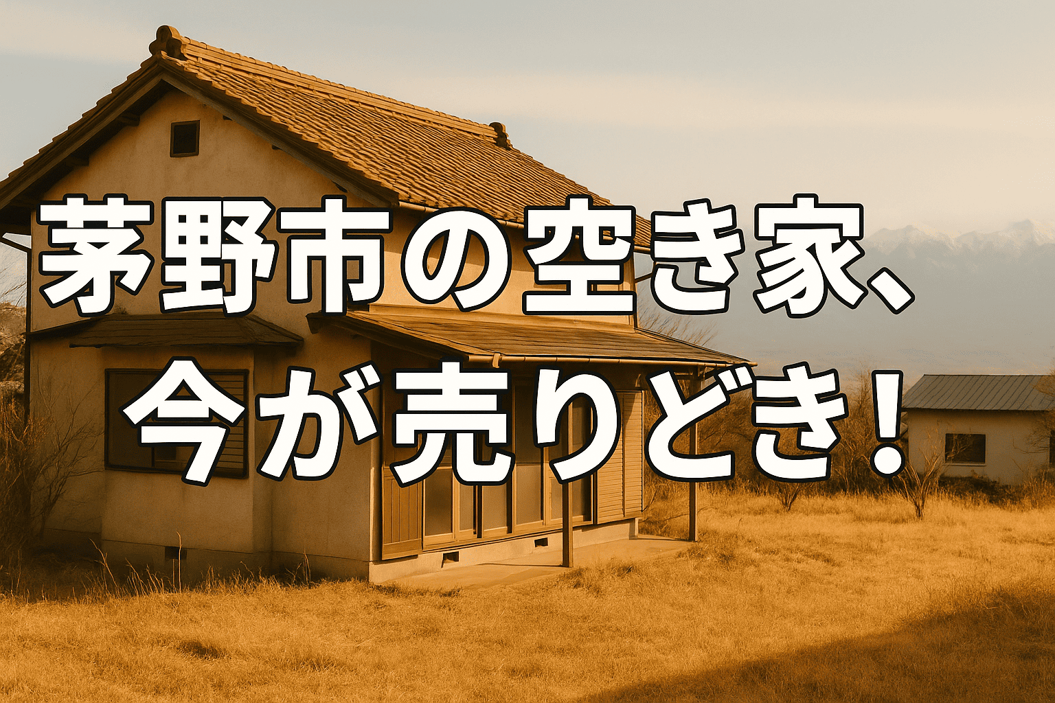 茅野市の空き家、今が売りどき！
