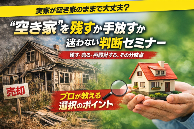 茅野市、原村、空き家を「そのままにしない」ための判断セミナー — 残す・手放す・再設計する、その分かれ目 —