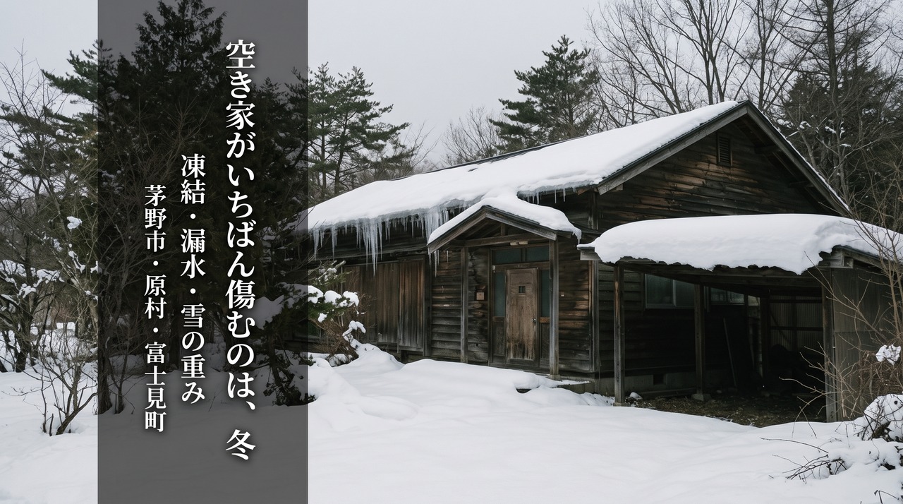 茅野市・原村・富士見町の空き家は、ひと冬の放置で何が壊れるのか——凍結・漏水・雪の重み